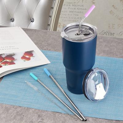 China Stocked 30oz GC Tumbler Cups In Powder Coated Straw Botella Agua Motivacional Termos Water Bottle Tumbler for sale