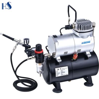 China AS186K Industry Airbrush Compressor Kit AS186K HSENG Zhejiang, China Portable Airbrush Kit for sale