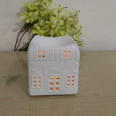 China White Dehua Porcelain Flavor Halloween Candle Holder Aromatherapy Decoration Candle Burner Home Solid Ceramic Crafts Decoration for sale