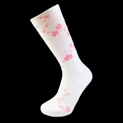 China Sakura QUICK DRY Romantic Cherry Blossom Compression Socks Black White for sale