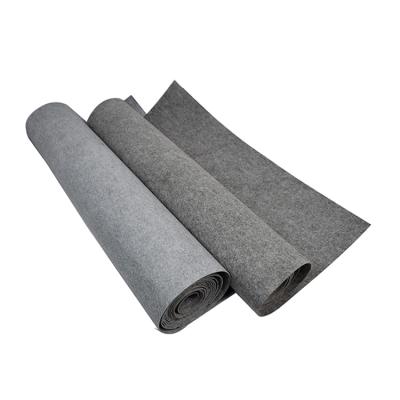 China Custom Gray Waterproof Craft Polyester Felt Needle Punched Fabric Nonwoven Polyester Felt Fabric for sale