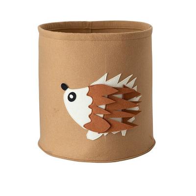 China Sustainable Custom Animal Model Toy Laundry Storage Felt Storage Basket For Kids for sale