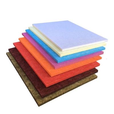 China Eco-friendly Modern Multi Color 9mm Thickness Sound Barriers Polyester Fiber Sound Proof Wall Panels for sale