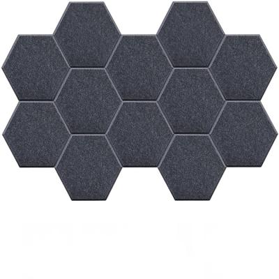 China Modern hot sale hexagon amazon polyester fiber acoustic sound proof wall panels for decoration for sale