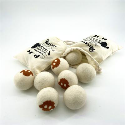 China Factory Direct Sale 6pack XL 100% New Zealand Wool Felt Laundry Dryer Balls Cleaning Wash Balls for sale