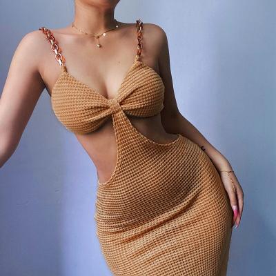 China 2022 Anti-Static Backless Fashions Cut Women Even Dress Maxi Bandage Dress Bodycon Summer Sexy Club Dress for sale