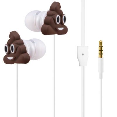 China Latest In-Ear Low Price Funny Gift Colorful Cute Cartoon Earbud High Quality Cable Funny Earphone for sale