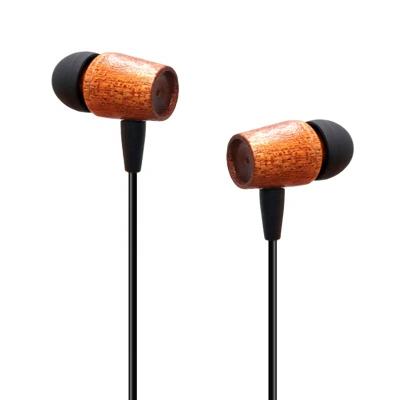 China High Quality LOGO Bamboo Wood Earbuds With 3.5mm In-ear Plug Custom In-ear for sale