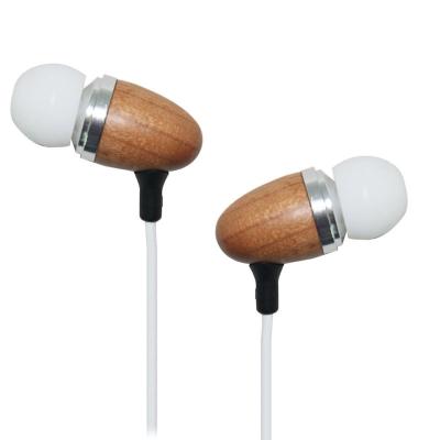 China Bulk Wholesale Brand Stereo Earphone OEM Logo In-Ear Music Head Phone For Smart Phones Wooden Headset for sale