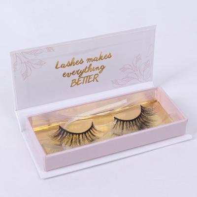 China Recycled Materials OEM Private Label Skin Care False Eyelash Packaging Ivory Paper Box for sale