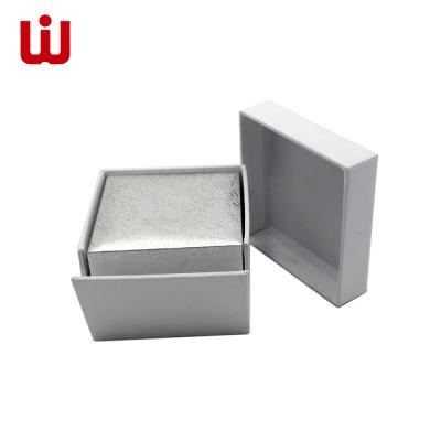 China Customized Modern Silver Rubber Painting Finger Ring Exhibitor Led Light Ring Box Custom To Wedding Ring Jewelry Box With Protective Box for sale