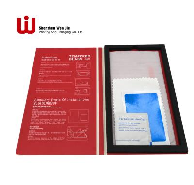 China Recycled Materials Phone Glass Film Box Packaging Accept Custom Design Tempered Glass Screen Protector for sale