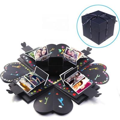 China Recycled Materials Valentine's Day Surprise Explosion Box For Girlfriend Paper Gift Box for sale