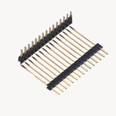 China Brass PCB Right Angle Single Row Pitch SMT Pin Header 2.0mm Male Female Connector for sale