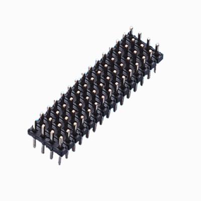 China DIP Pin Header 2.0mm Connector 4*15 60 Pin Board To Board Male Brass Four Row Header for sale