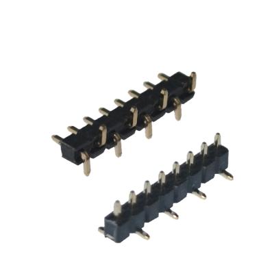 China 2.54mm Pitch Vertical Pin Header SMD Single Row Connector PH2.54*H-1*nP 8 Pin for sale