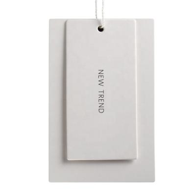 China Custom Luxury Eco-friendly Recyled Brand Hang Tag Garment Paper Hangtag Swing Tag for Garment and Bag for sale