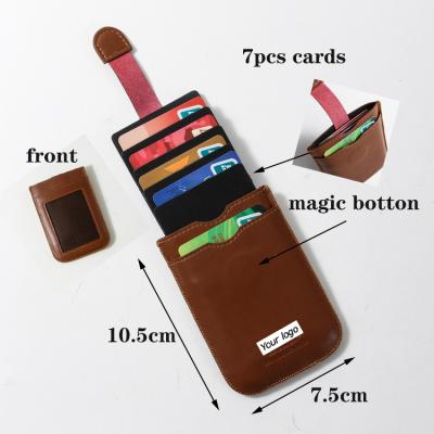 China Fashion Factory Sale New Arrival Cute Leather Thin Card Holder Multi Card Holder Purse for sale