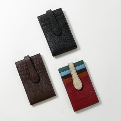 China Fashion Credit Card Holder Men Design Minimalist Genuine Leather Slim Card Holders for sale