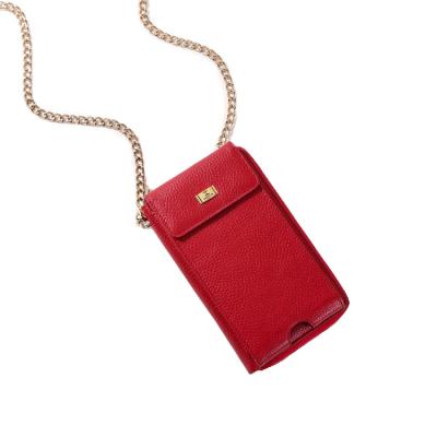 China Promotional Zipper Fashion Wallet Leather Card Holder Premium Closure Type With Shoulder Straps for sale