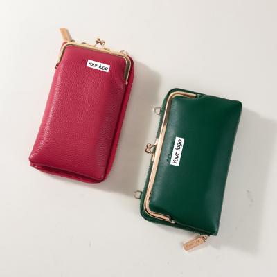 China DIAL Hot Selling High Quality Custom Made Cell Phone Bags Fashion Leather Wallet Phone Cross - Body Bag For Woman Purse for sale