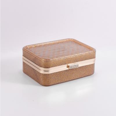 China Fashion HASSION Custom bling Multifunctional PVC Jewelery Storage Boxes Travel Jewelry Boxes for sale