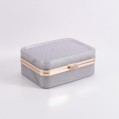 China Fashion HASSION Custom bling Multifunctional PVC Jewelery Storage Boxes Travel Jewelry Boxes for sale