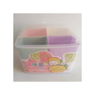 China Sustainable High Quality Environmental Protection PP Clear Multi Color Seasoning Box for sale