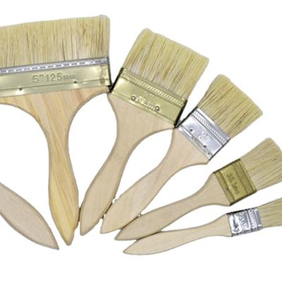 China Sustainable wooden handle with stainless steel ferrule brush for sale