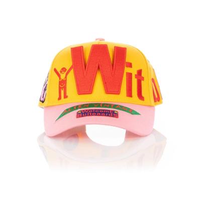 China JOINT Custom Made High End Quality Embroidered Style 5 Panel Baseball Cap Hat With Metal Embossed Buckle for sale