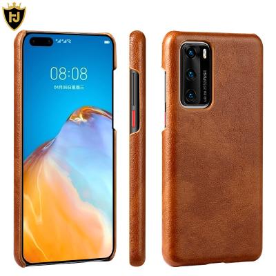 China Luxury Retro Vegan Leather Cell Phone Cases Shockproof Covers Mobile Phone Back Cover For Huawei P40 Slim Soft Protective Phone Case for sale