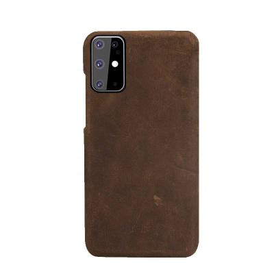 China Retro Shockproof Cowhide Leather Cell Phone Cover For Samsung Galaxy S21 Plus S20 S10 S10 S9 S8 A81 Real Genuine Leather Phone Case for sale