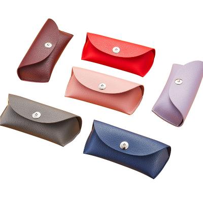 China For luxury leather sunglasses case PU pebble cover case custom logo eye shades eyewear case leather packing case for sale