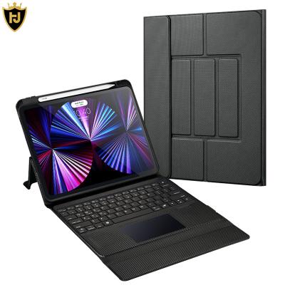 China Wireless RGB Keyboard Shockproof PU Leather Magnetic Tablet Case Shockproof Cover For Apple iPad Air Pro Keyboard Stand Folio Foldable Case for sale