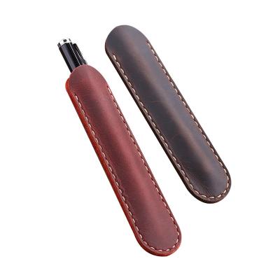 China For Custom Leather Pencil Case Cover Case Bag Vegan Leather Pouch Leather Card Case Cover Leather Pencil Case for sale