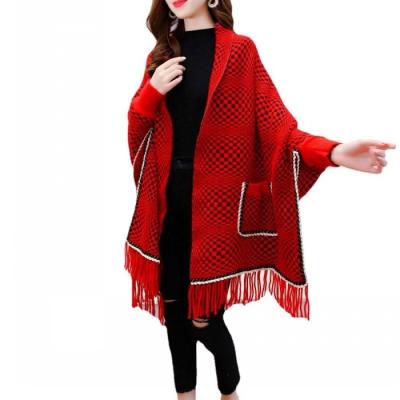 China New Arrival Fashion Striped Wholesale Women Party Mohair Stripe Poncho Shawl for sale