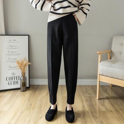 China 2022 Anti-wrinkle New Arrival Fashionable Women High Waist Loose Fit Color White Black Gray Pants for sale