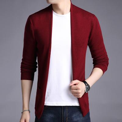 China Fashionable western style anti-pilling top selling open front strong man knit cardigan for sale