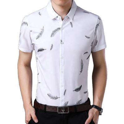 China New Arrival Wholesale Men's Anti-pilling High Quality Leaf Printing Print Plus Size Man Blouse for sale