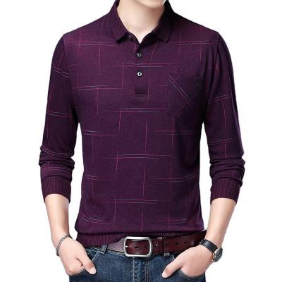 China New Arrival Wholesale Man's Winter Anti-wrinkle Long Sleeve Button Collar Fleece Inside Polo Shirt for sale