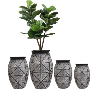 China Art Decor Wholesale Europe Style Design Cement Plant Pot Large For Outdoor Plants Organization for sale