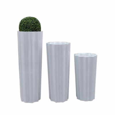 China Modern fiberglass flower pot for wedding decoration/flower for sale home decoration pots for plants flower tall vase for sale