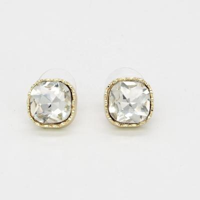 China CLASSIC Imitation Elegant Classic High End Pave Alloy Square 18k Gold Rhinestone Bling Jewelry for sale