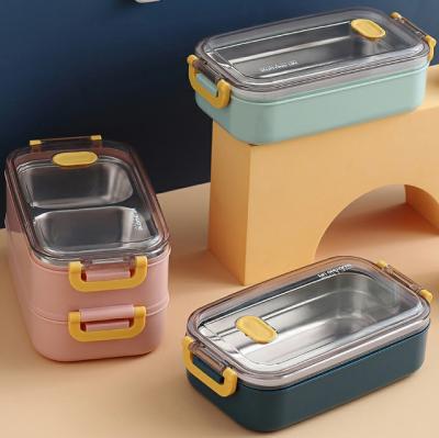 China Freshness Preservation Wholesales 800ml/1.4L Keep Hot Food Lunch Box Food Containers Thermal Stainless Steel Bento Box Layers for sale