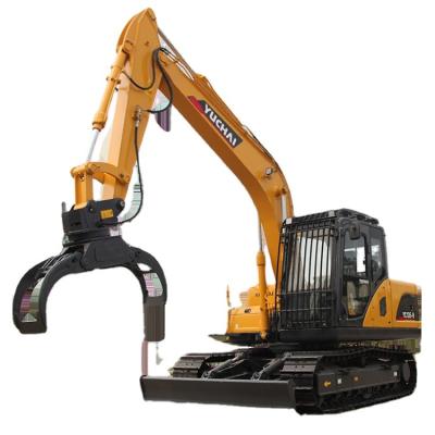 China Farms High Quality Excavator hydraulic rotating log grab timber grapple stone grapple for excavator for sale