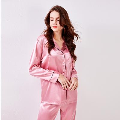 China Breathable Women's Silky Satin Pajamas for sale