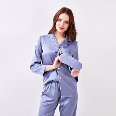 China Breathable Silk Satin Pajamas Set for sale