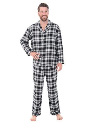 China Men's Breathable Flannel Plaid Pajamas for sale