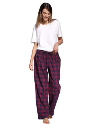 China 100% Cotton Plaid Fabric Breathable Pajamas Pants for sale