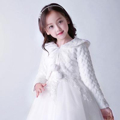 China Short Princess Cape Party Wedding Accessories Shrug Bolero Bridesmaids Dress Girls White Princess Faux Fur Wraps Shawl for sale